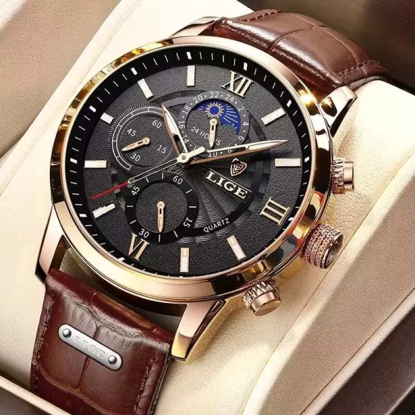 LIGE Classic 30M water resistant fashion wrist watch
